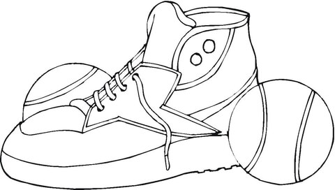 Tennis Shoes  Coloring Page